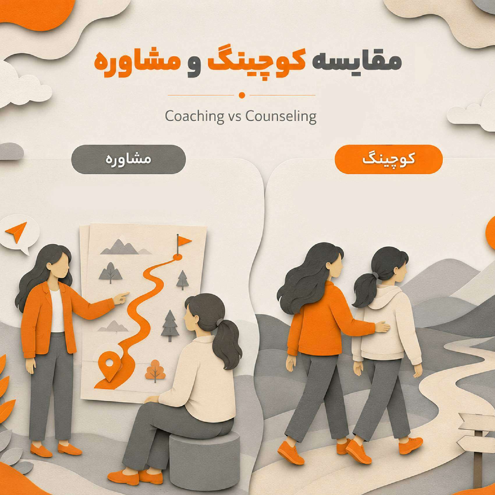 تفاوت کوچینگ و مشاوره